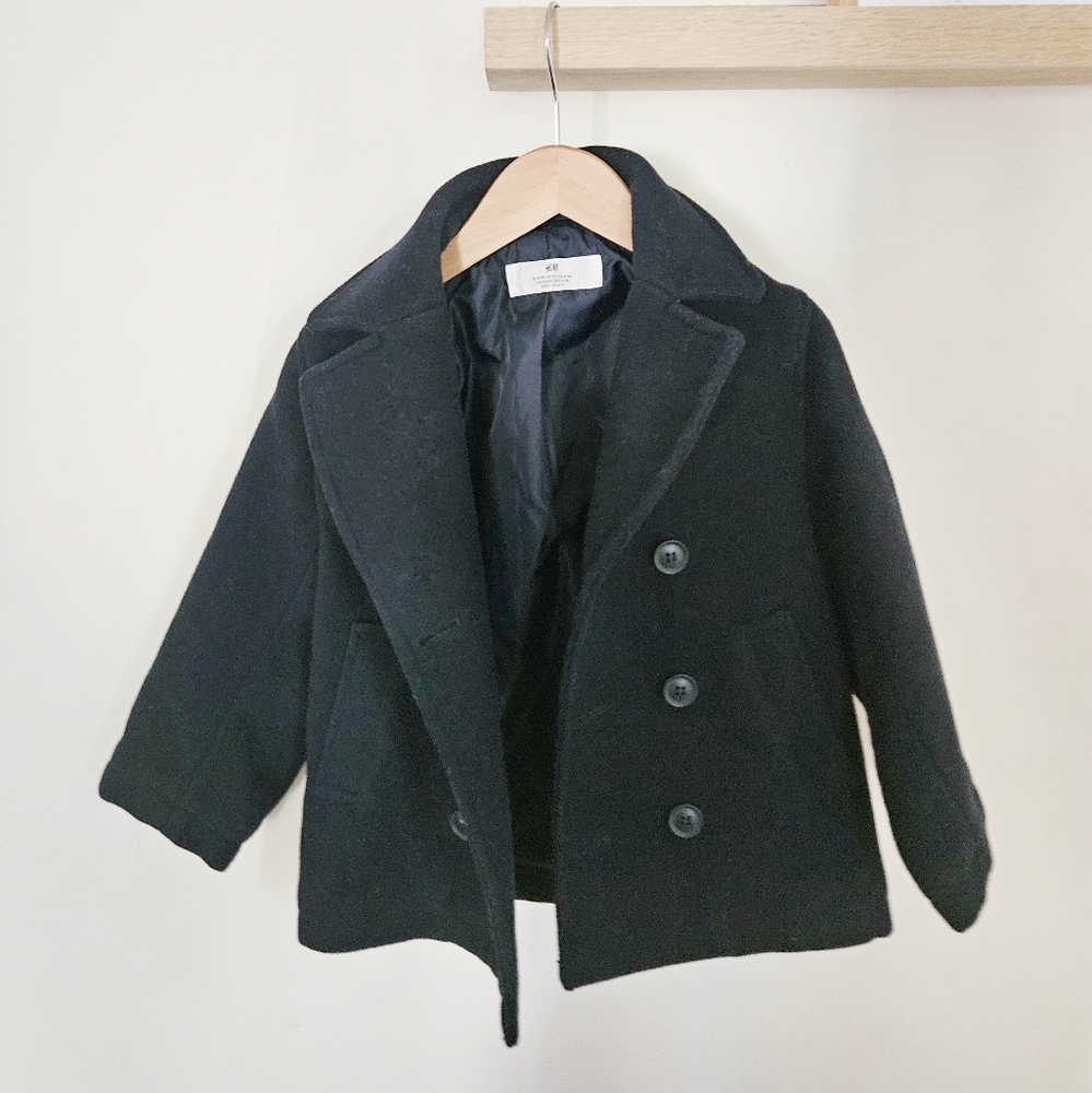 H&M Kids Black Pea Coat